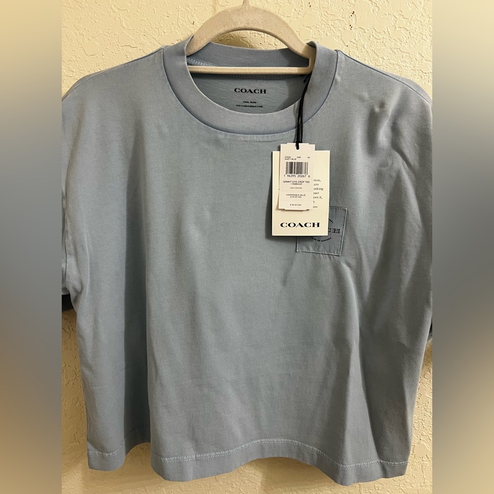 Coach Sky Blue Crew Neck Tee